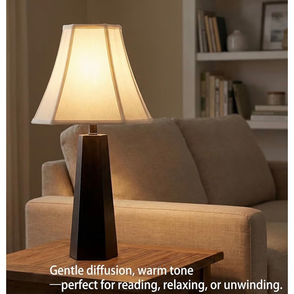 Cream Hexagonal Bell Lamp Shades with Braided Trim | SET OF 2 | Spider Fitter - Picture 16 of 16